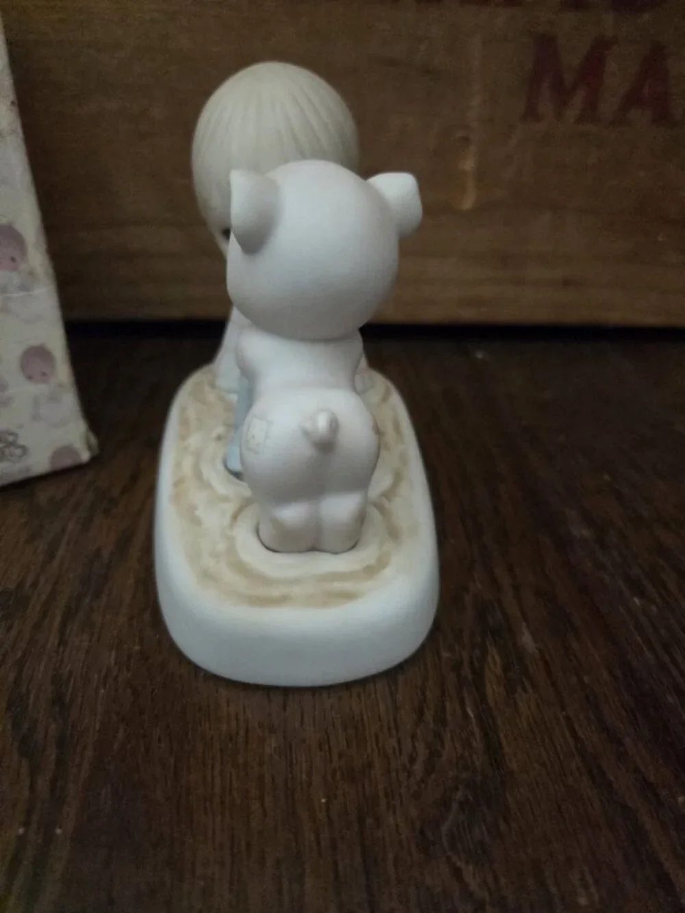 Vtg Precious Moments “We're In It Together” E-9259 Enesco 1982 Boy With Piggy